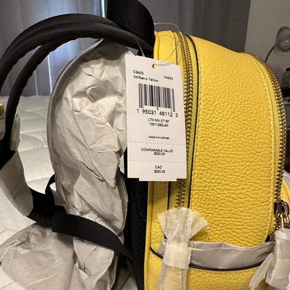 NWT RARE Coach Mini Court Retro Yellow - Picture 5 of 5